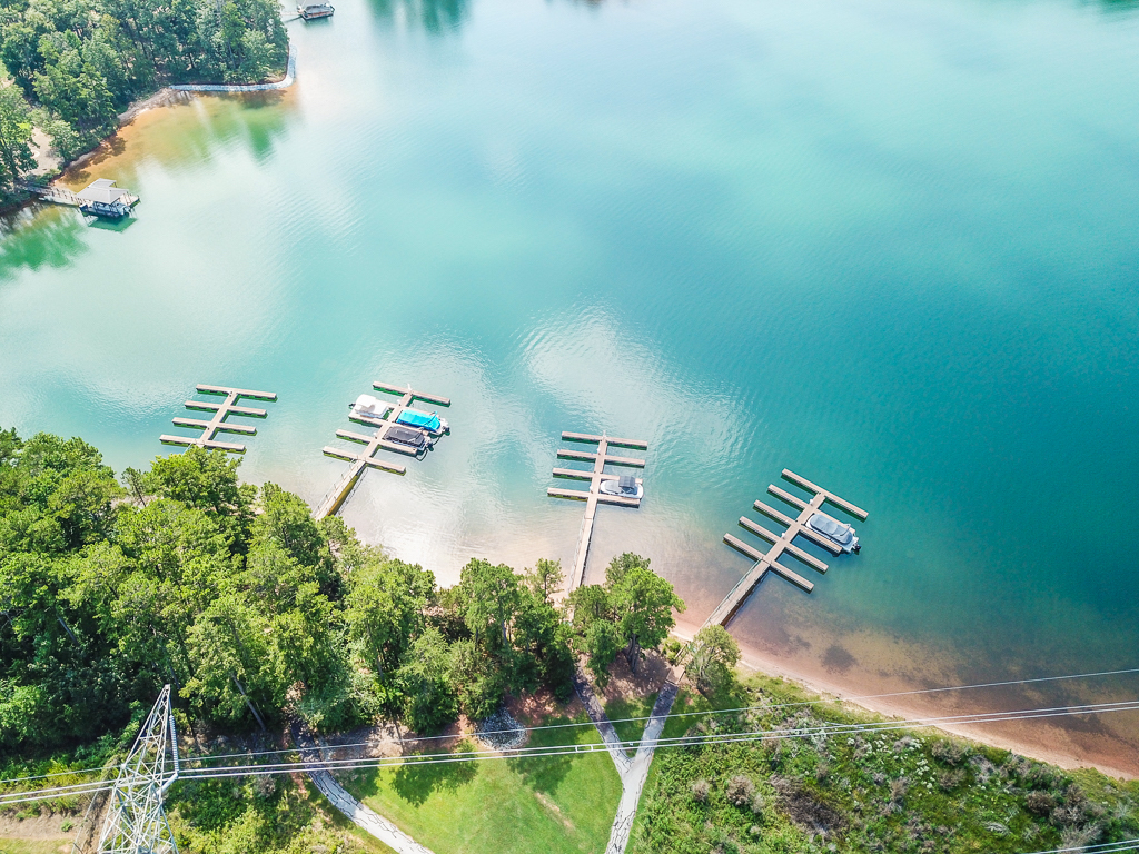 Waterford Farms boat slips aerial view